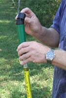 Store the Weed Wand applicator cap on the handle cap.